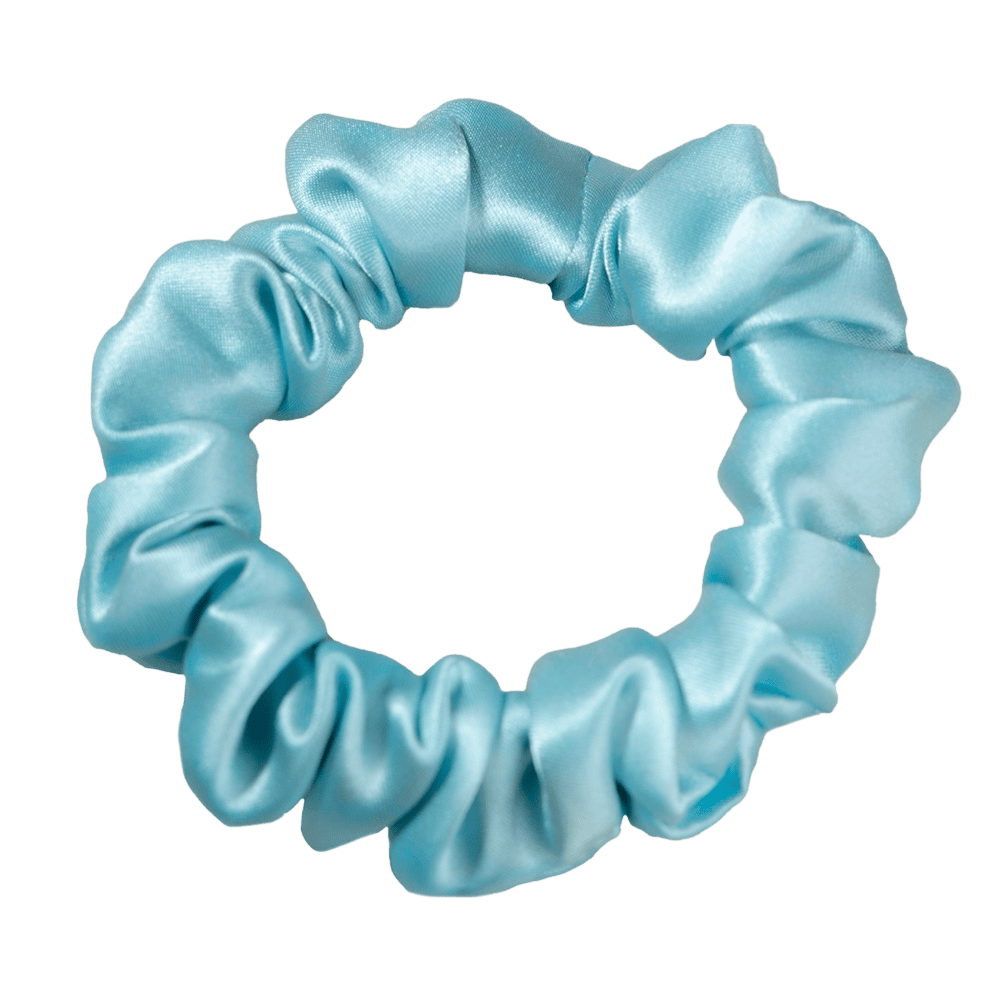 Baby Blue Silk Scrunchie – Handmade Natural Silk Hair Accessory