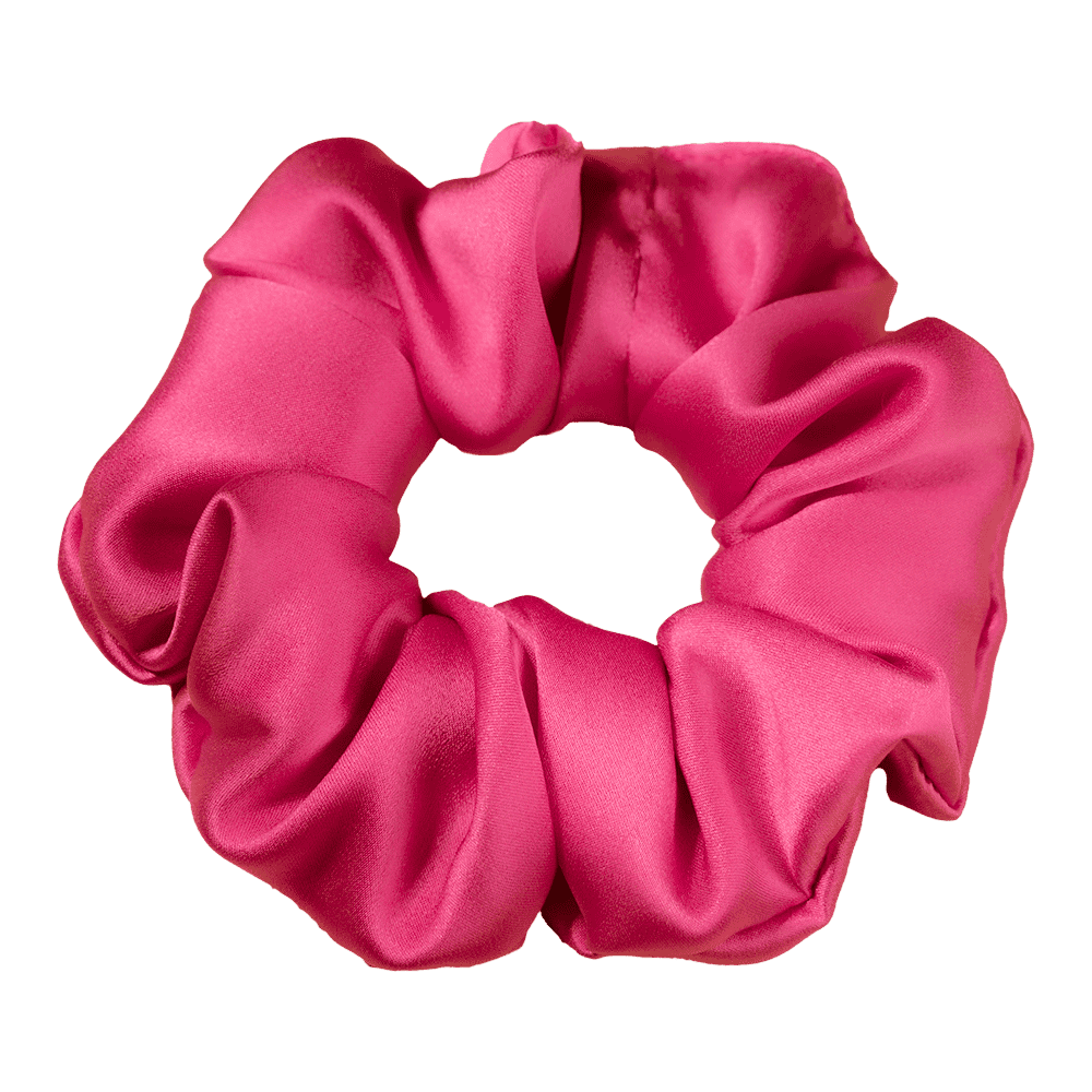Berry Pink Silk Scrunchie – Handmade Natural Silk Hair Accessory