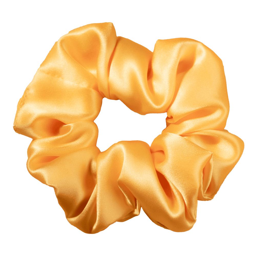 California Peach Silk Scrunchie – Handmade Natural Silk Hair Tie