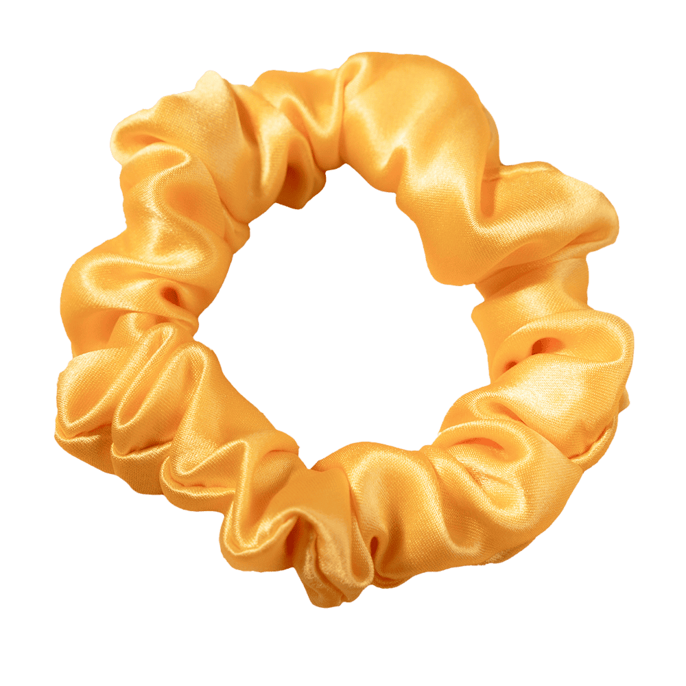 California Peach Silk Scrunchie – Handmade Natural Silk Hair Tie