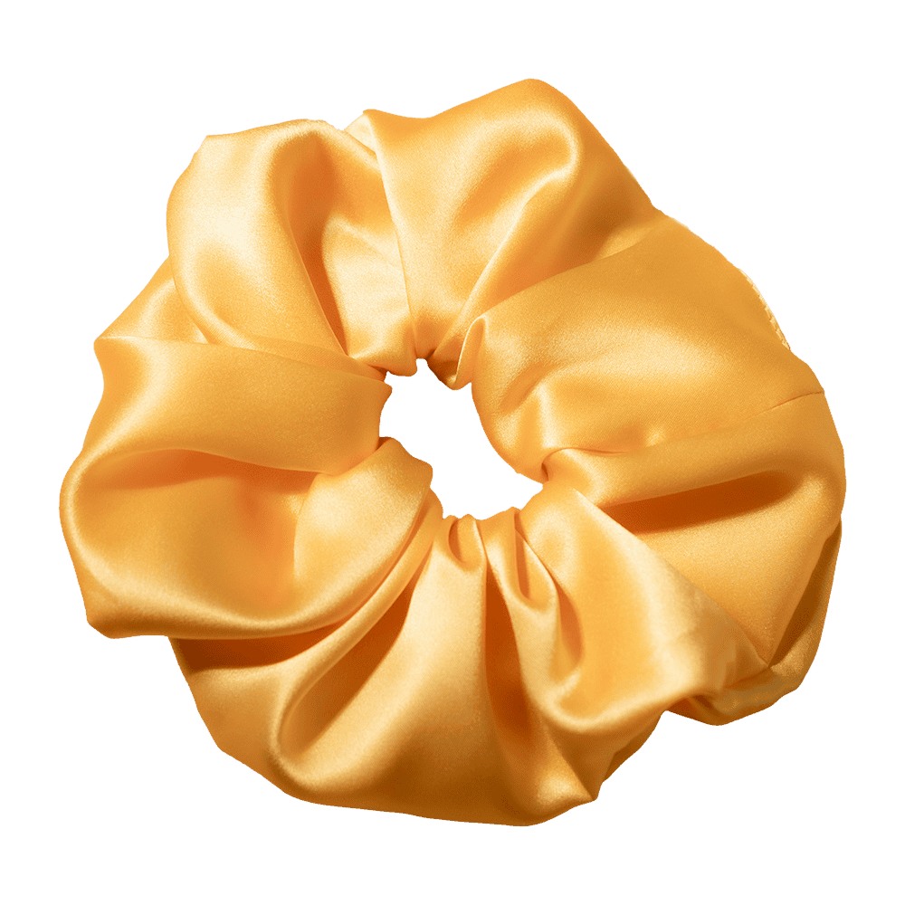 California Peach Silk Scrunchie – Handmade Natural Silk Hair Tie