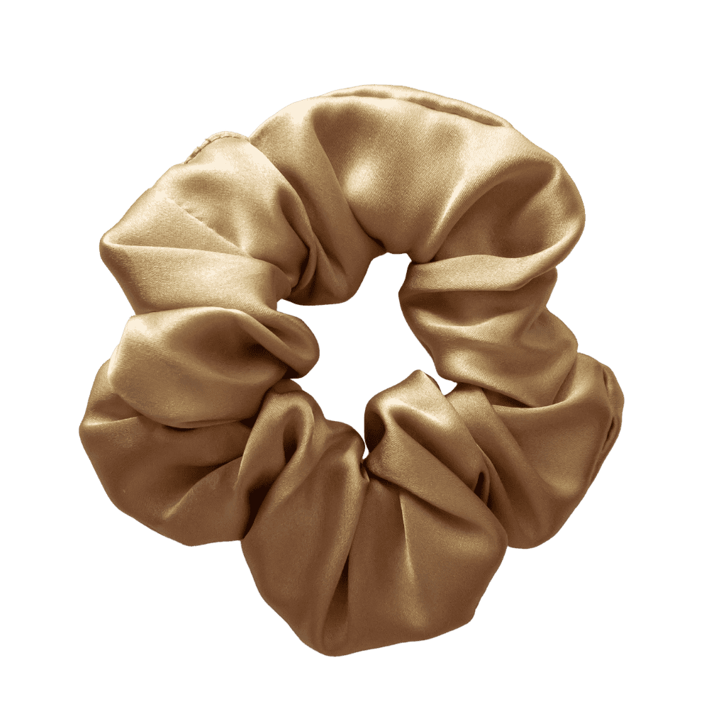 Cream Light Silk Scrunchie – Handmade Natural Silk Hair Tie