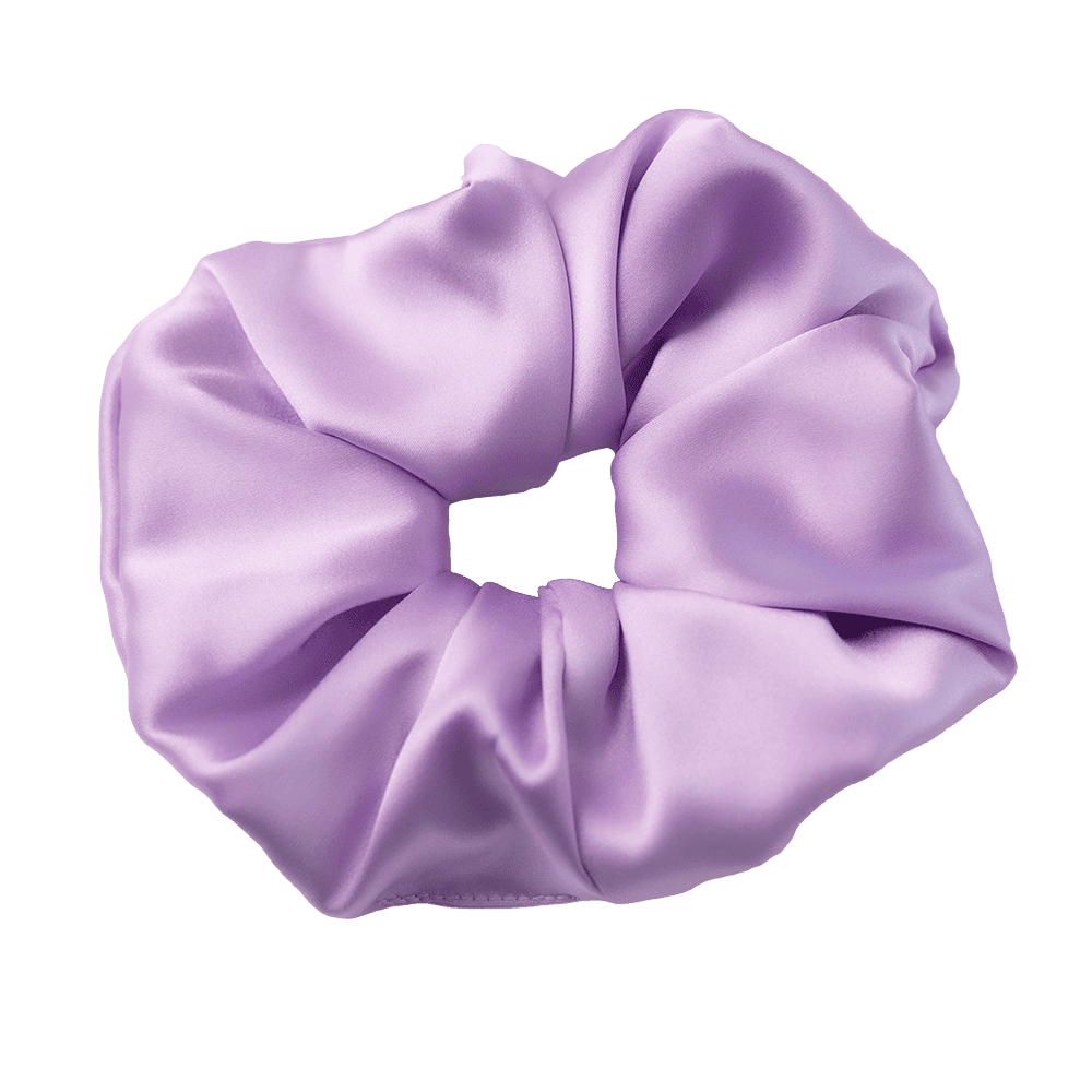 Light Orchid Silk Scrunchie – Luxury Handmade Hair Accessory