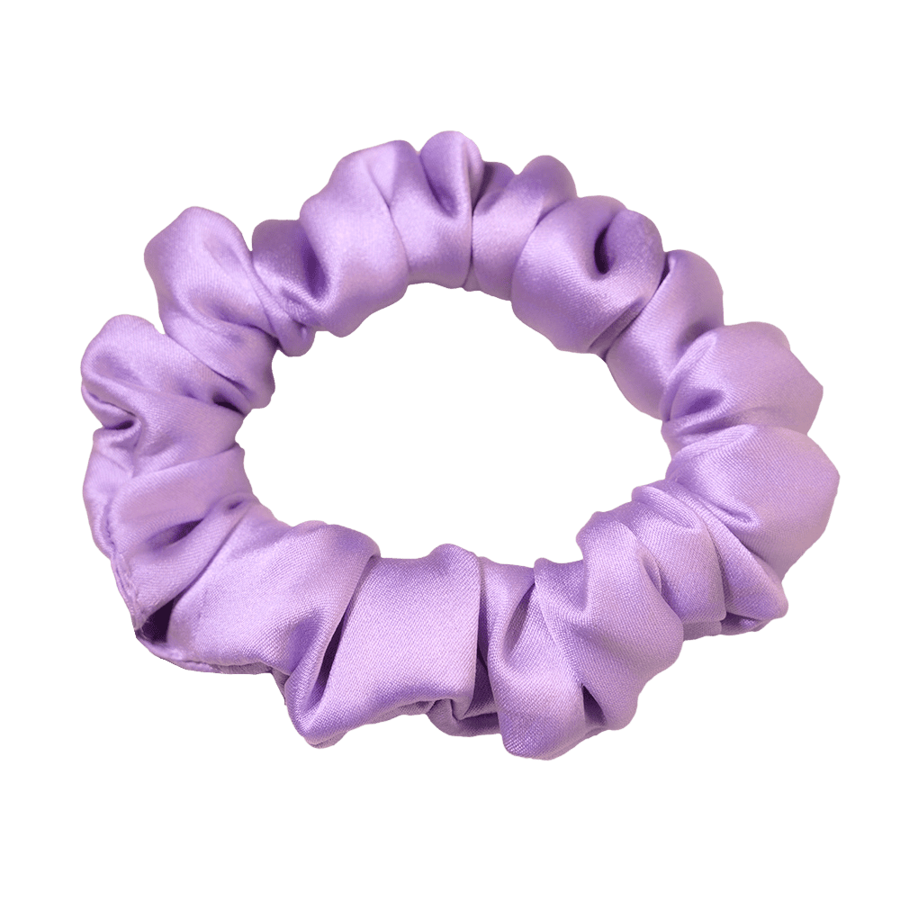 Light Orchid Silk Scrunchie – Luxury Handmade Hair Accessory