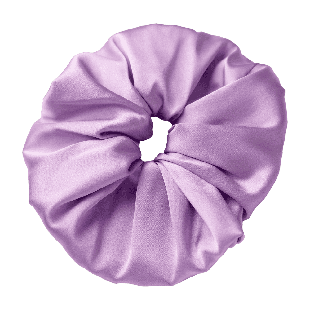 Light Orchid Silk Scrunchie – Luxury Handmade Hair Accessory