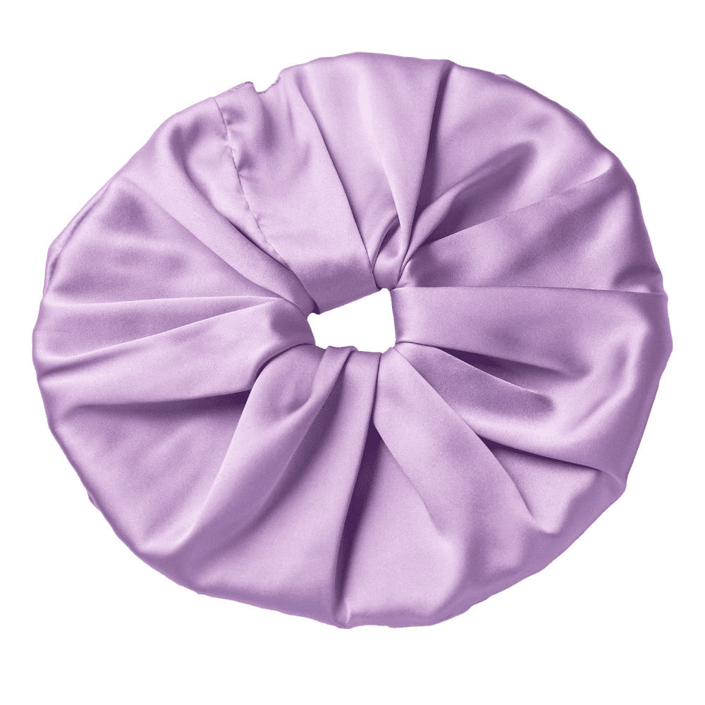 Light Orchid Silk Scrunchie – Luxury Handmade Hair Accessory