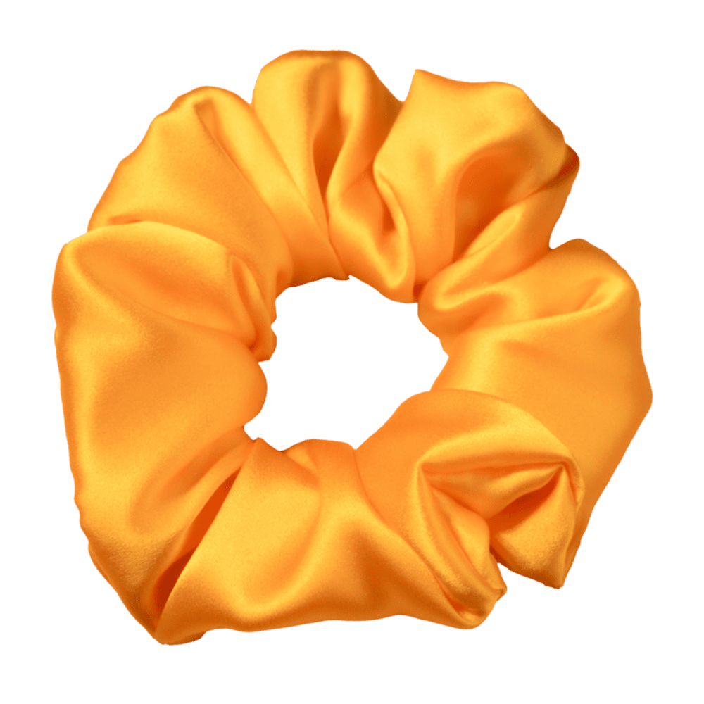 Mandarin Silk Scrunchie – Handmade Natural Silk Hair Tie