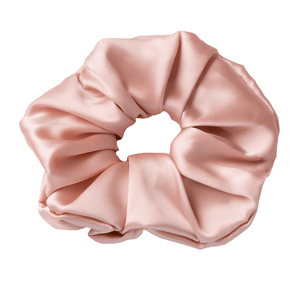 Misty Rose Silk Scrunchie – Handmade Natural Silk Hair Tie