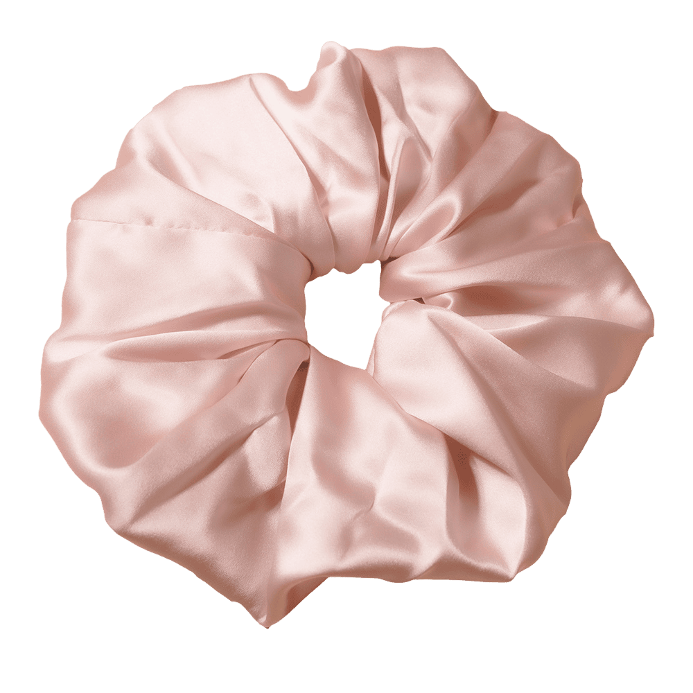 Misty Rose Silk Scrunchie – Handmade Natural Silk Hair Tie