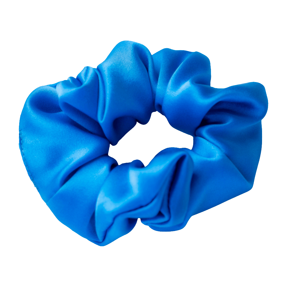 Royal Blue Silk Scrunchie – Handmade Natural Silk Hair Accessory