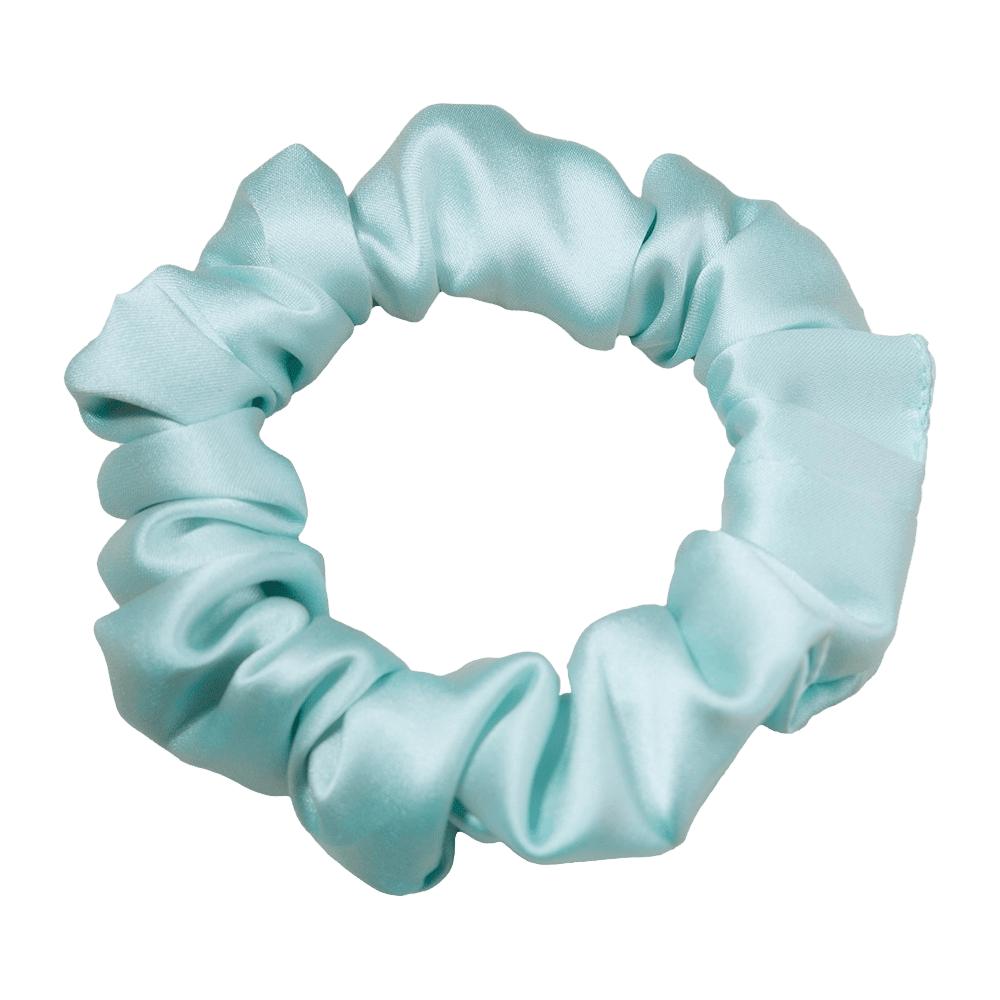 Sea Green Silk Scrunchie – Handmade Natural Silk Hair Accessory