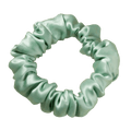 Aqua Pearl Silk Scrunchie  Handmade Pure Silk Hair Scrunchie