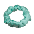 Aquamarine Silk Scrunchie  Handmade 92% Silk & 8% Elastane Stretch Scrunchie