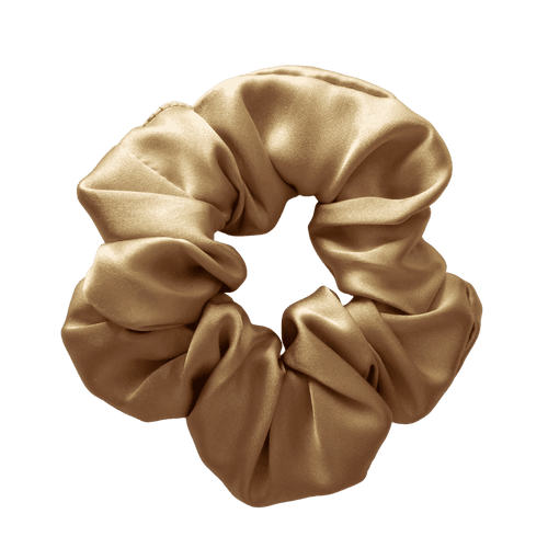 Cream Light Silk Scrunchie - Handmade 92% Silk & 8% Elastane Stretch Scrunchie