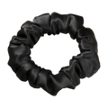 Onyx Black Silk Scrunchie  Handmade Pure Silk Hair Scrunchie