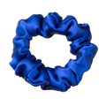 Queen Blue Silk Scrunchie  Handmade Pure Silk Hair Scrunchie