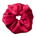 Ruby Red Pure Silk Scrunchie – Gentle on Your Hair 🤍