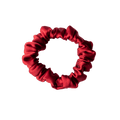 Handmade Silk Blend Hair Scrunchie – Deep Red