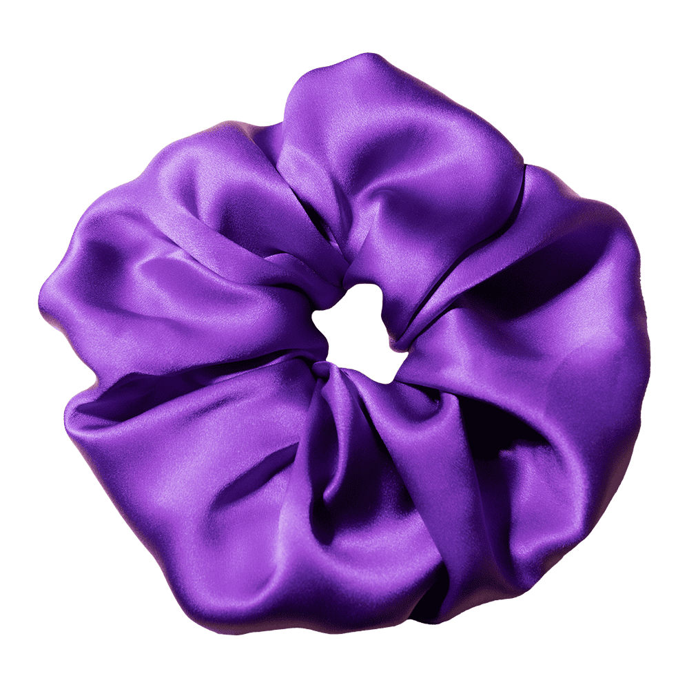 Ultraviolet Silk Scrunchie – Handmade Natural Silk Hair Accessory
